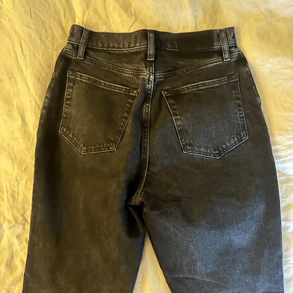 Abercrombie & Fitch Curve Love Ultra High Rise 90s Straight Jean (Black) (29/8R) - Picture 4 of 4